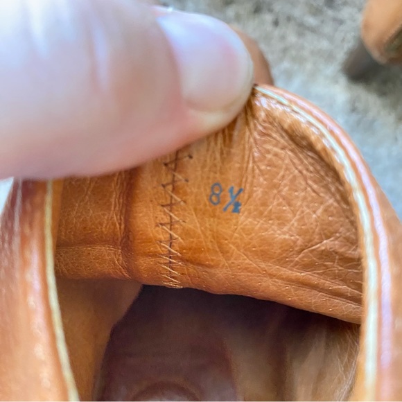 J. Crew cognac leather ankle wedge booties - Picture 8 of 9